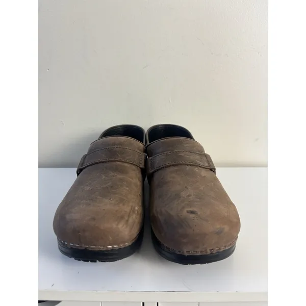 Abeo Bio System Eve Brown Leather Clogs Sz 9 N Slip Resistant Rubber Sole - Image 4