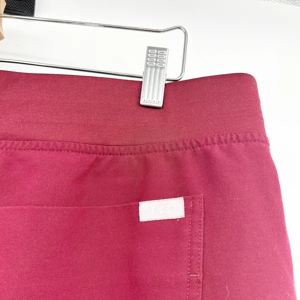 FIGS Technical Collection Womens Zamora Jogger‎ Nursing Scrub Pants Burgundy XL - Image 6