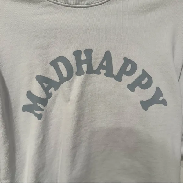 MADHAPPY Light Blue Crewneck Lightweight Sweater XS - Image 2