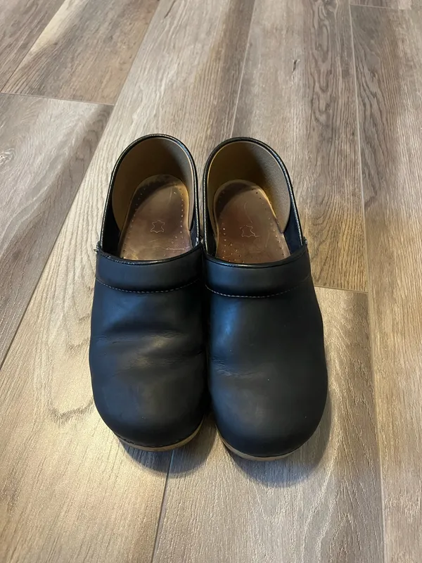 Dansko Professional Black Oiled Leather Clogs - Image 2