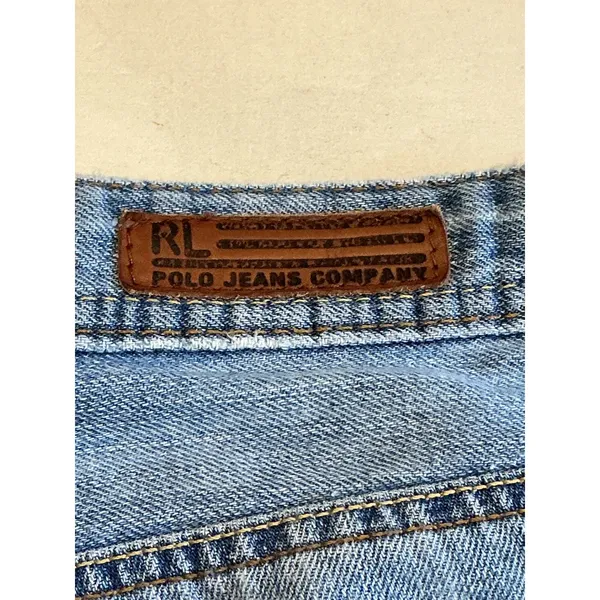 Polo Jeans Co Ralph Lauren Saturday Jean‎ Denim Shorts Light Wash Blue 27/4 - Image 8