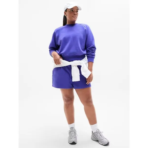 Athleta XXS Easy Fleece Crew Sweatshirt Borealis 2X-Small Regular - Image 4