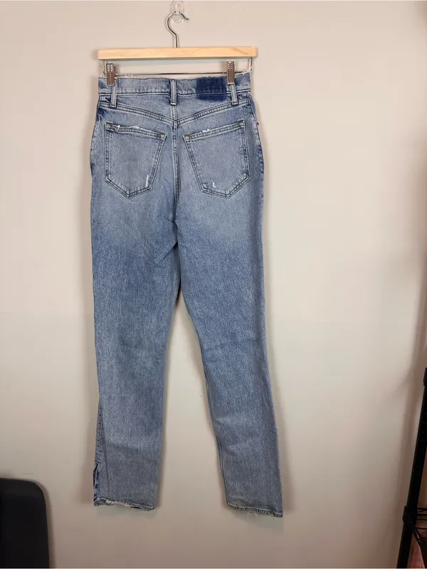 Abercrombie Curve Love 90s Straight Ultra High Rise Jeans 27 Light Wash - Image 6