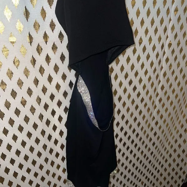 Rhinestone cutout little black dress size S - Image 4