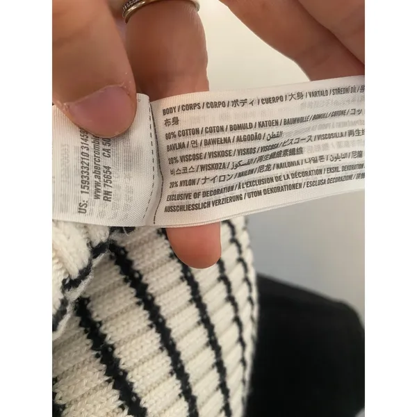 Abercrombie & Fitch Limited Edition Sleeveless Ribbed Striped Sweater Dress Knit - Image 6