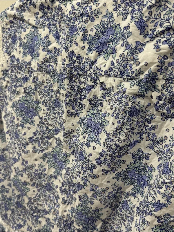 Kimberly Greene Sz Medium Cottagecore Floral Ruffle Lace Blouse Sleeveless - Image 6