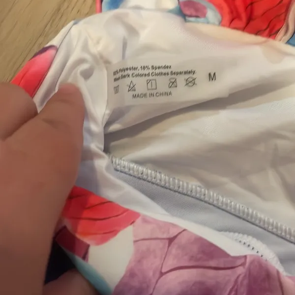 2/$30 Tropical halter tummy control swim suit size M - Image 6