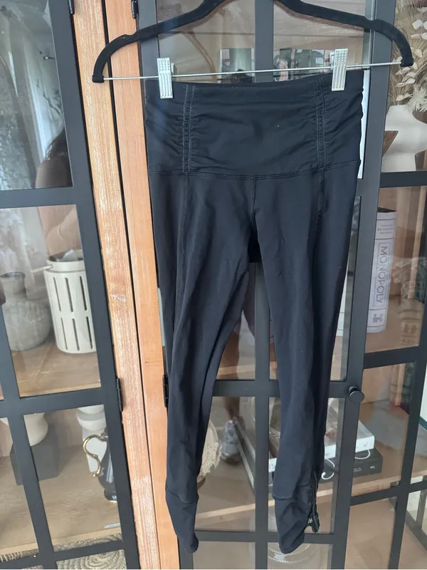 Lululemon runday leggings cropped vintage y2k zipper high rise cinch ankle 7/8 - Image 2