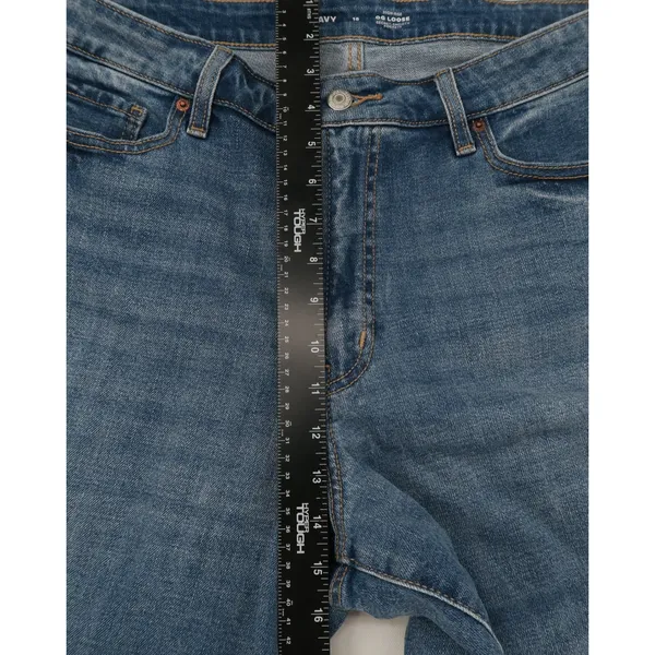 Old Navy OG Loose High Rise Secret Smooth Pockets Jeans Medium Wash Blue 16‎ NEW - Image 5