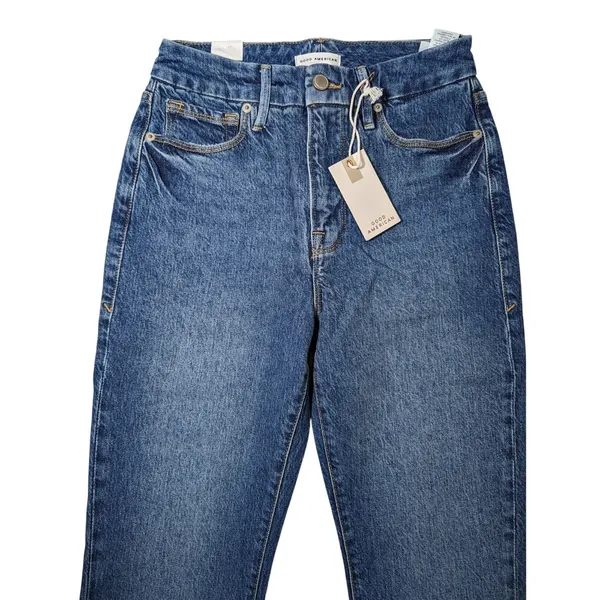 Good American Good Classic‎ Raw Hem Jeans 2/26 NWT - Image 3