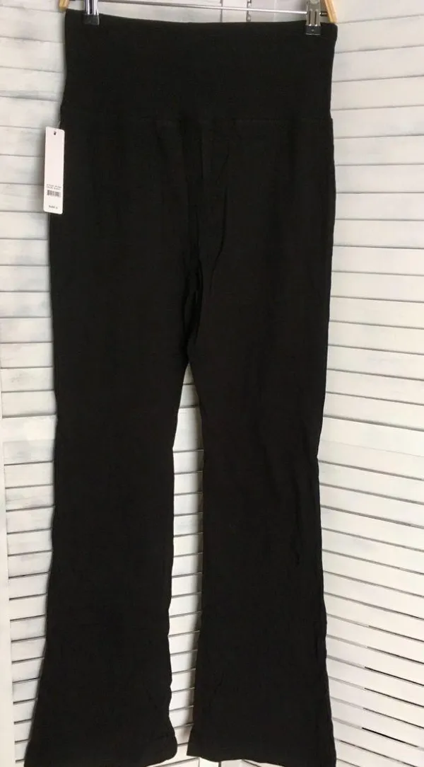 Black Flare Leggings, Large - Image 2