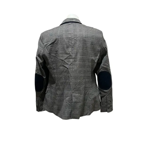 Zara Basic Women's XL Gray Plaid Blazer Mid - Image 4