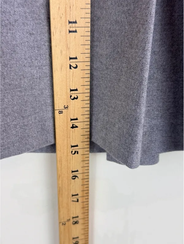 Abercrombie & Fitch Gray Pleated Mini Skort Size S High Rise Tailored Preppy - Image 13