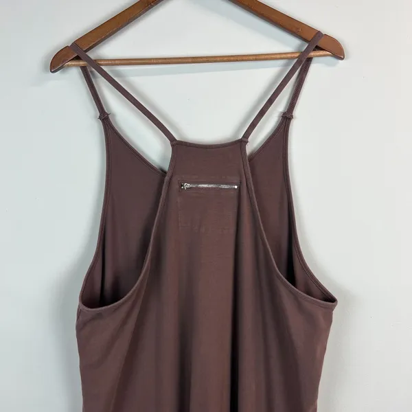 Automet Harem Jumpsuit Womens Large Brown One Piece Slouchy Cotton‎ Comfort L - Image 6