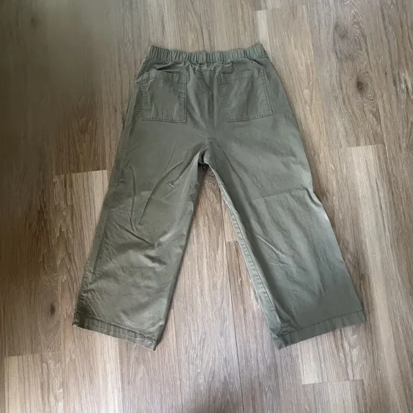 Gap Womens Pants Green Size Large Easy Pant Wide Leg Utility Cotton Blend - Image 8