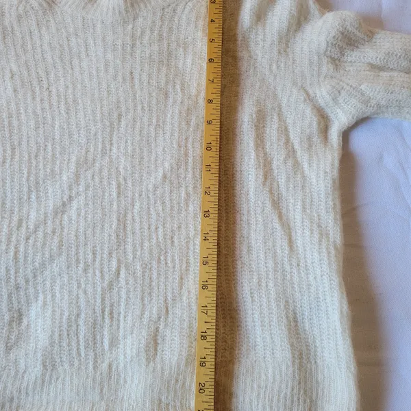 Aritzia Wilfred Alpaca & Wool Cozy Cream Sweater Size L - Image 6