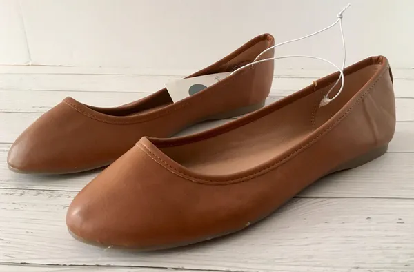 Ballet Flats, Size 7 Brown - Image 2