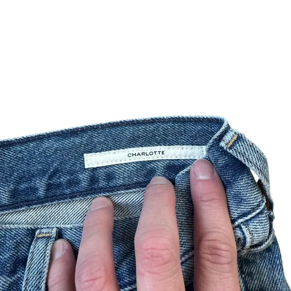 Citizens of Humanity Charlotte High Rise Straight Jeans Soiree Wash Distressed - Image 4