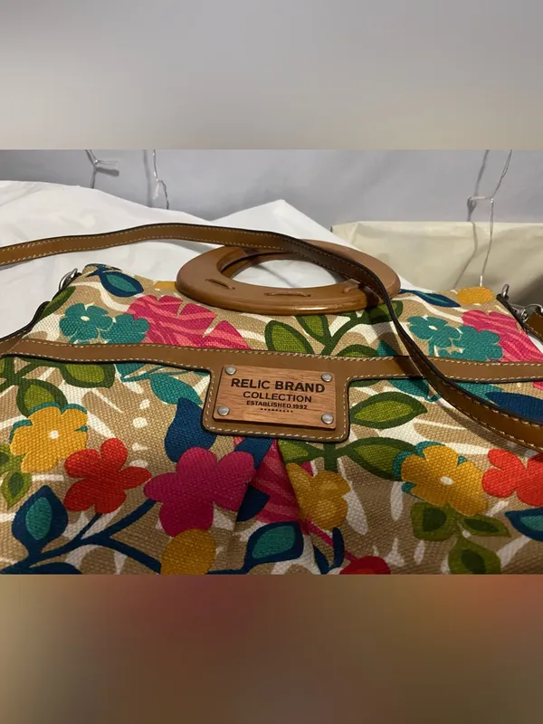 Floral Canvas Tote Bag in Multicolor - Image 2