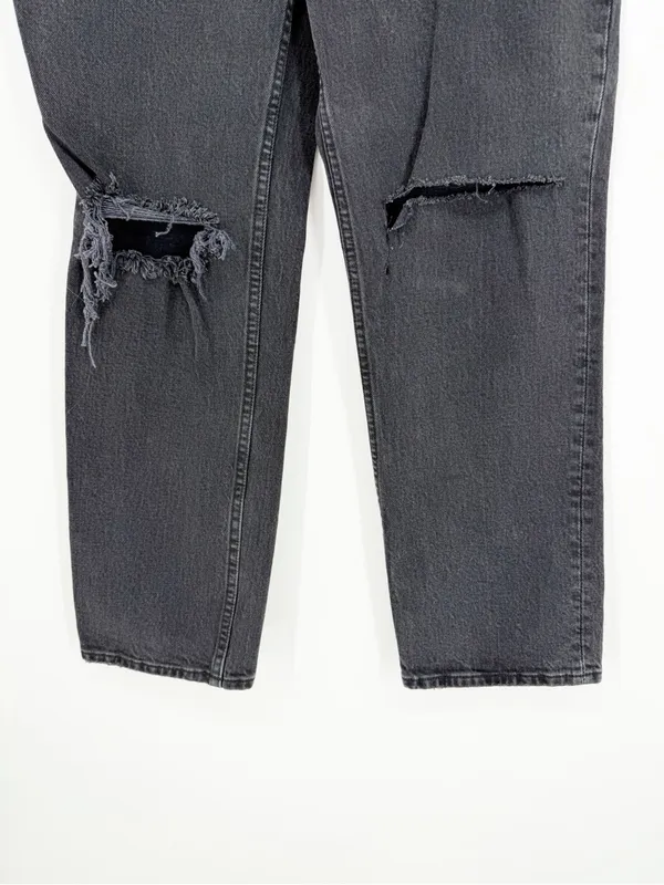 Abercrombie & Fitch 90s Straight Ultra High Rise Curve Love Distressed Jeans 29 - Image 6