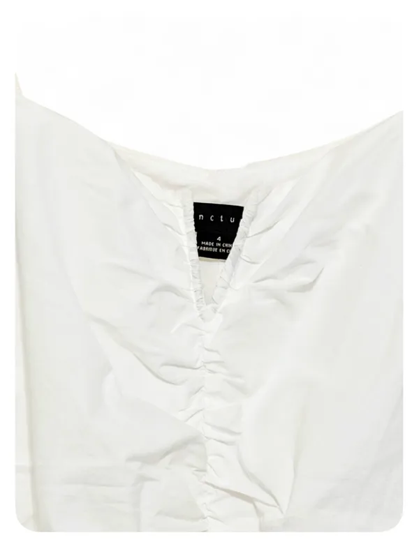 Anthropologie Sanctuary Women’s Puff Sleeve Shirred Poplin Ruched Dress Size 4 - Image 8