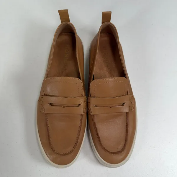 Vionic 7.5 Uptown Leather Penny Loafer Tan Platform Comfort Walking Preppy Shoe - Image 7