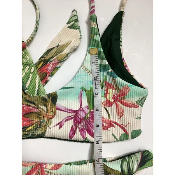 New. Pilyq PQ tropical reversible bandeau bikini set. M-top/S-bottom. Retails $1 - Image 11
