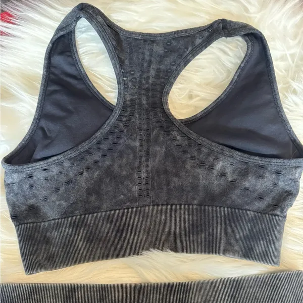 Wildfox SWEAT Marbled Sports Bra & Bike Shorts Set | Size S - Image 5