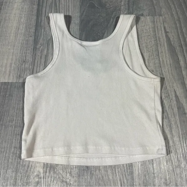 Forever 21 Mustang White Tank Crop Top; Small - Image 8