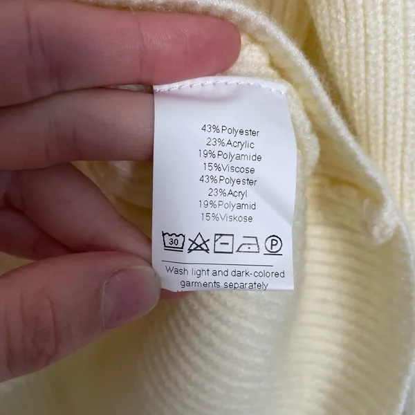 NWT Grace Karin Cream Knit Blazer Cardigan L - Image 3