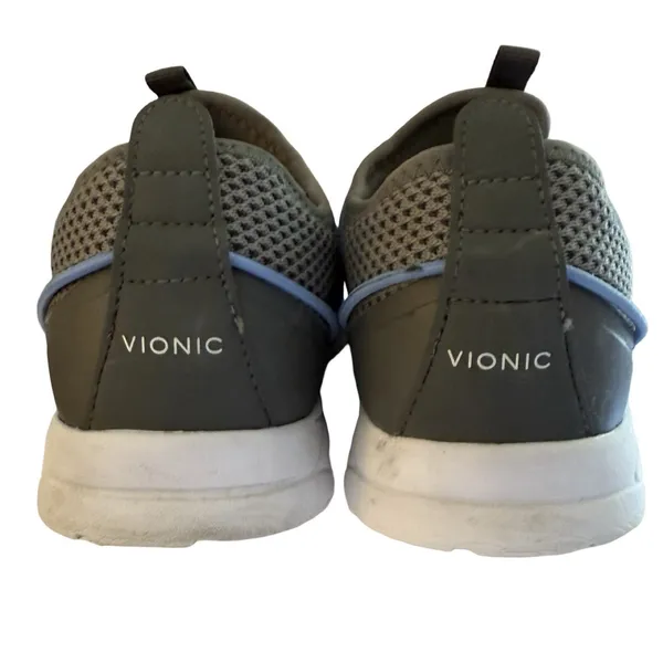 Vionic Jada Sneaker Womens Size 9.5 Gray Mesh Slip On Walking Shoe Orthotic Comf - Image 2