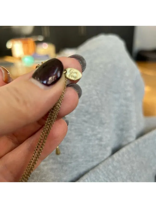 Lia Sophia Kiam Family “Elena” Green Cat’s Eye Necklace - Image 5