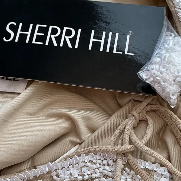 Sherri Hill 53559 Nude Ivory Beaded Two Piece Prom Gown Dress Womens 00 NEW - Image 8
