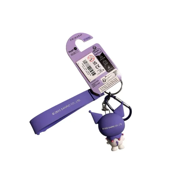 Kuromi Keychain with Purple Strap Hello Kitty Sanrio NWT - Image 3