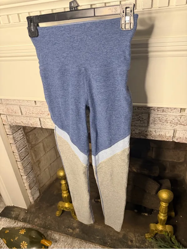 Beyond Yoga Space Dye Colorblock High Waisted Leggings Blue Gray Size S - Image 2