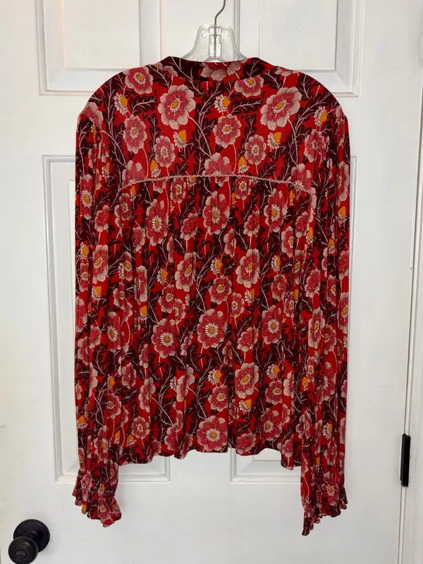 Blank London Anthropologie Stephanie Long Sleeve V-Neck Top - Image 4