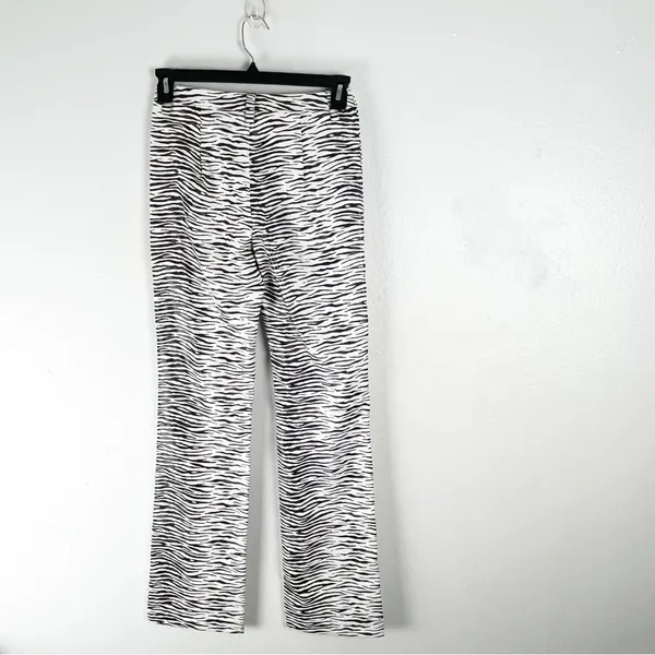 I.AM.GIA Black White Zebra Animal Print Faux Vegan Leather Pants Small Boho - Image 2