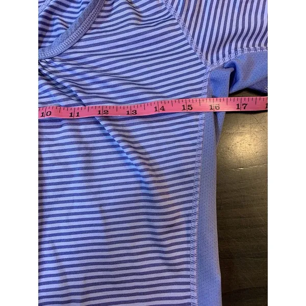 The North Face T Shirt Womens Medium Purple Stripes Outdoorsy Hiking‎ READ - Image 12