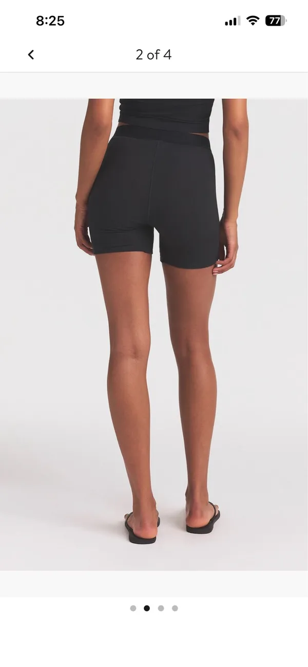 Skims Stretch Cotton Rib Boxers - Image 3