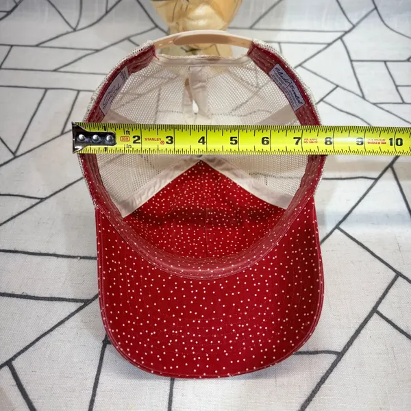 Infinity Her Trucker Hat OSFM Red Polka Dot‎ Coop Queen Chicken Patch Mesh Back - Image 9