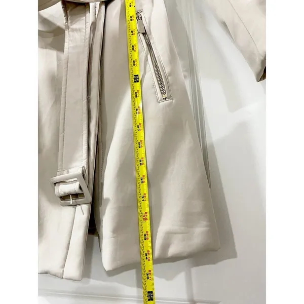 Kenneth Cole New York Beige Belted Trench Coat Women’s XS Classic Chic - Image 12