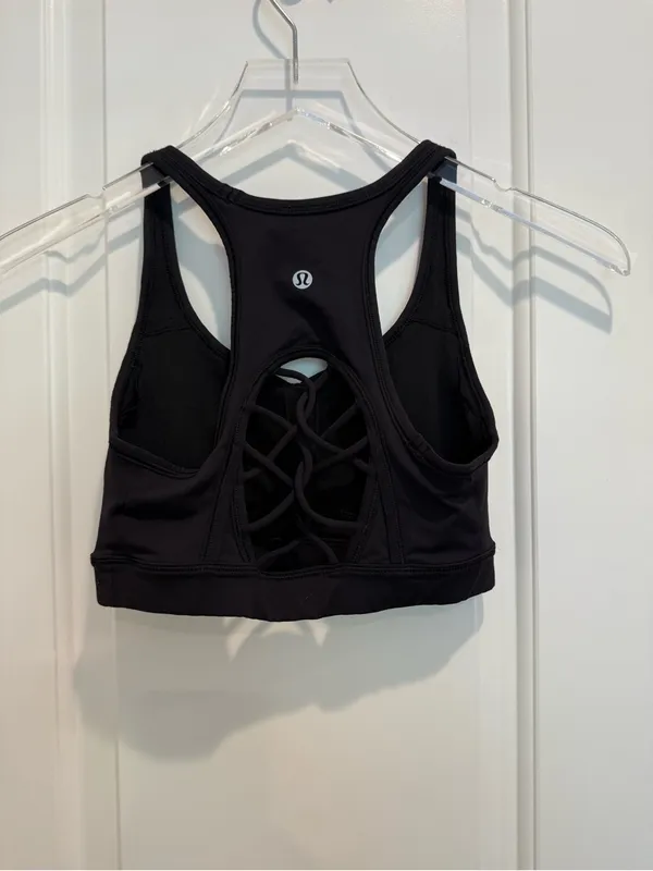 LULULEMON Women’s Sweaty or Not Sports Bra Black size‎ 4 - Image 4
