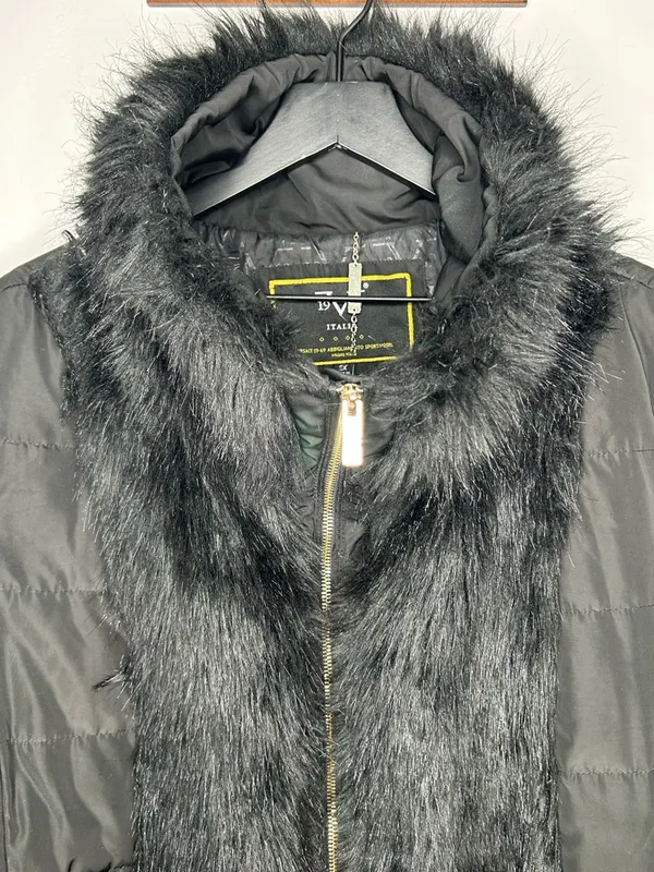 Versace 1969 Faux Fur-Accent Coat - Image 4
