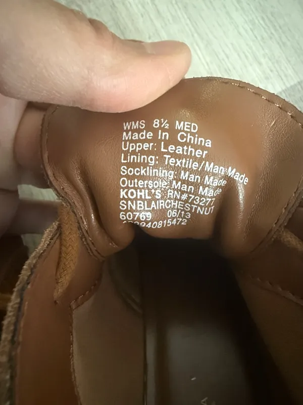 Sonoma Life+Style Suede Lace-Up Wedge Ankle Booties in Brown “Chestnut” Size 8.5 - Image 9
