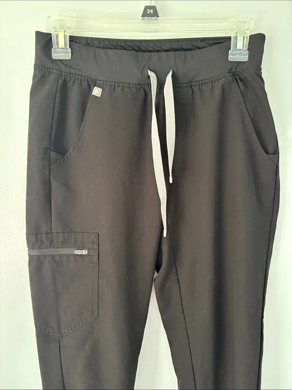 FIGS Zamora Jogger Scrub Pants Black Technical Collection XS Healthcare Nurse - Image 3