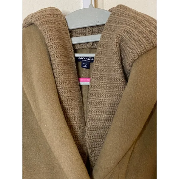 New Splendid Annika Coat knit removeable collar Sz‎ XS - Image 6