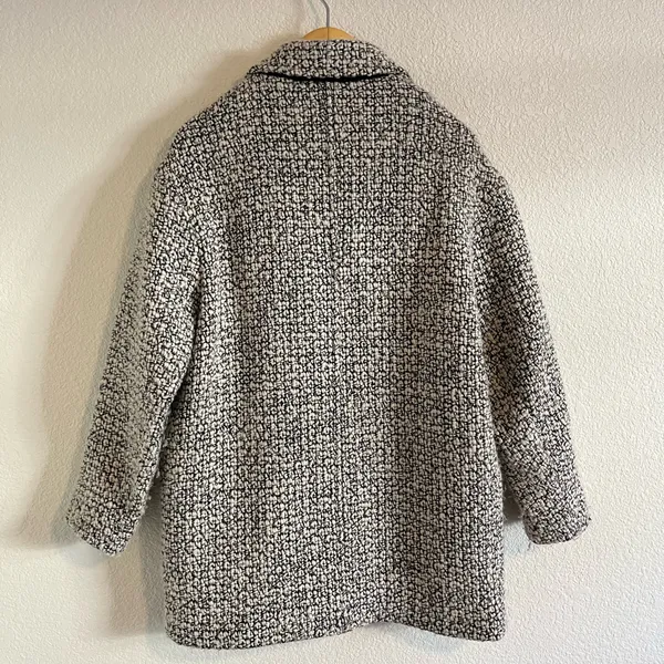 Abercrombie and Fitch Textured Oversized Wool Blend Blazer Jacket - Image 7