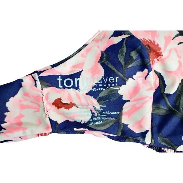 Tori Praver Hawaiian Inspired Floral Bikini Top Swim‎ XS Beach Vacation Coastal - Image 4
