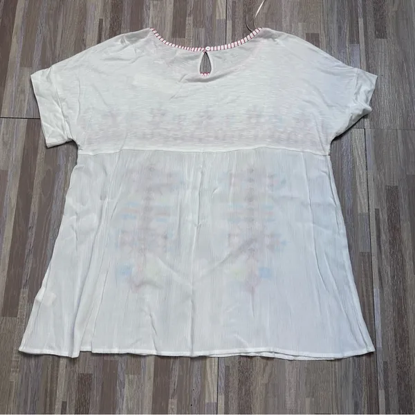 Westbound White Blouse with Multicolor Embroidery NWT Women’s XL - Image 9