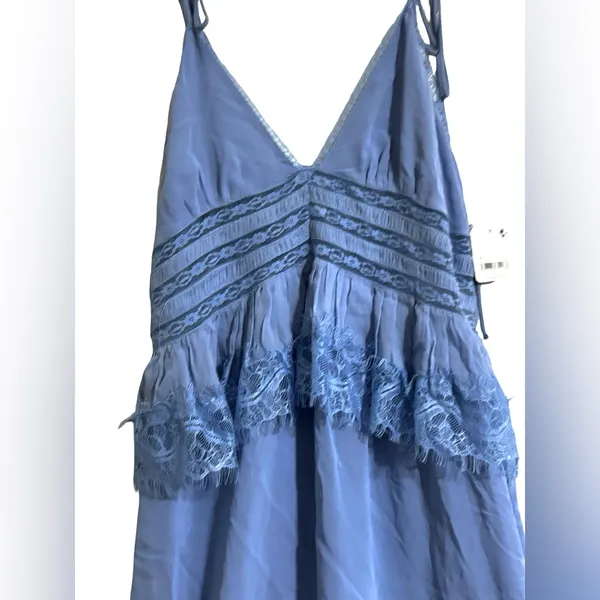 Free People Light Blue Kiki Slipdress Sz M - Image 5